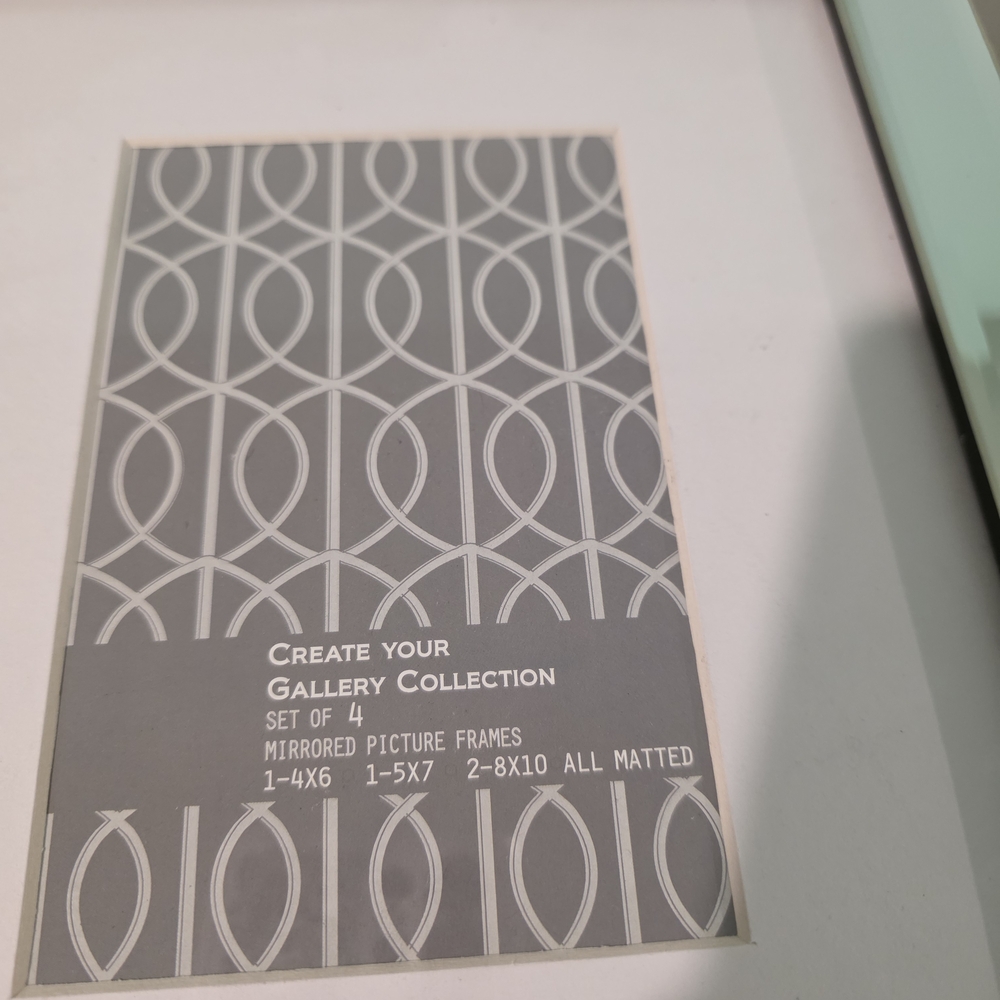 Gray Mirrored Picture Frames Set of 4 Total Of 8